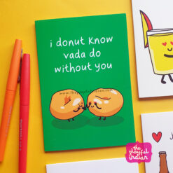 donut vada asian greeting card