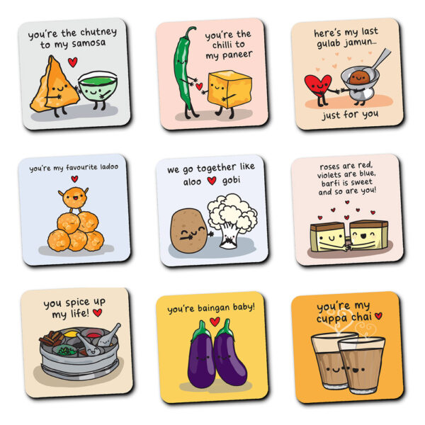Hungry Indian Food Coasters (singles)