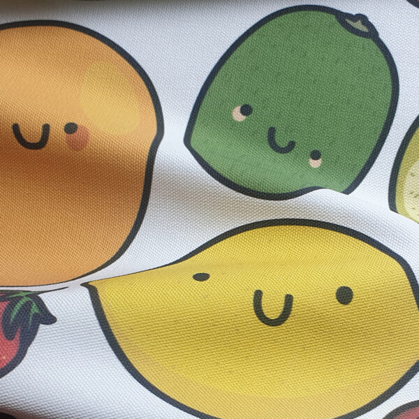 Happy Fruits tea towel