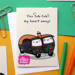 tuk tuk rickshaw greeting card