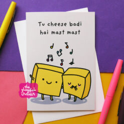 th cheese badi hai indian greeting card