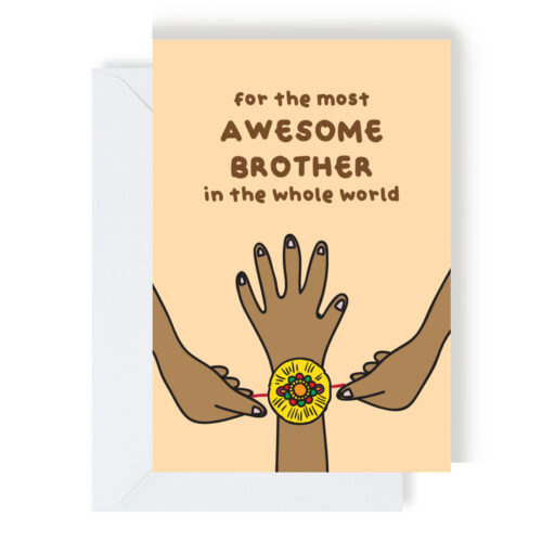Most Awesome Brother Raksha Bandhan Card