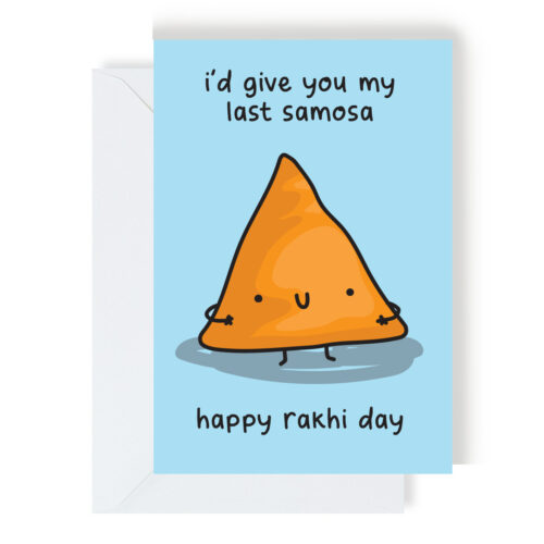 My Last Samosa Raksha Bandhan Greeting Card