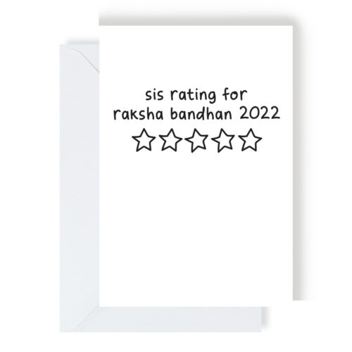 Sister Rating Colour-In Raksha Bandhan Greeting Card