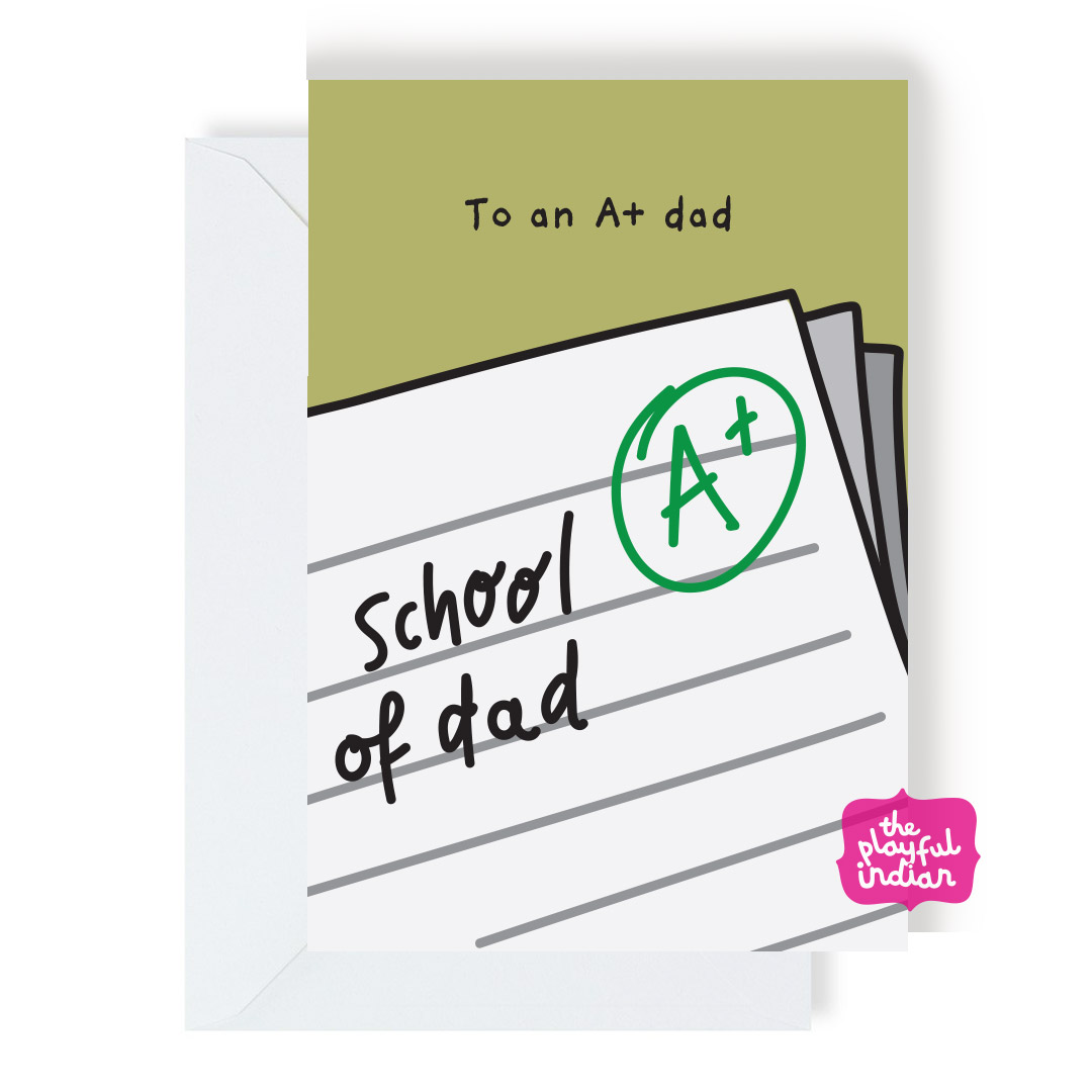 Indian　Of　School　Playful　day　Card　Dad　birthday/father's　The　card