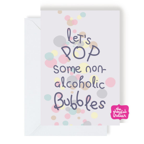 Let's Pop Some Bubbles Wedding Card