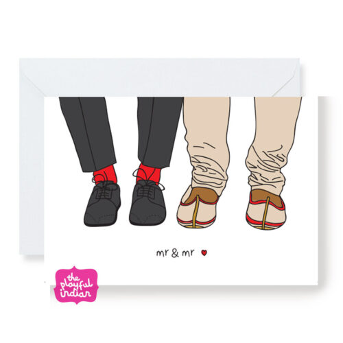 Mr & Mr Wedding Shoes Wedding Card
