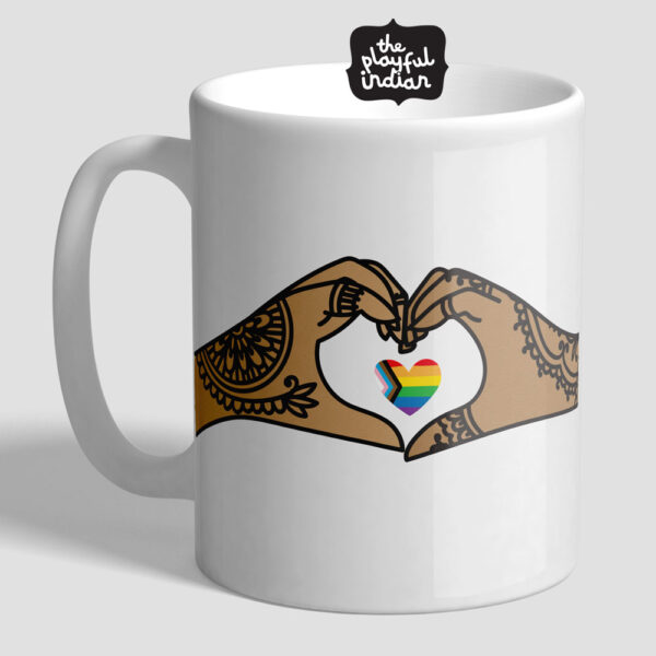 LGBTQ+ Heart Hands Mug