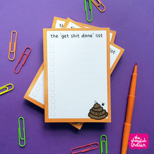 The Get Shit Done List - A6 Memo pad / Listpad / Notepad