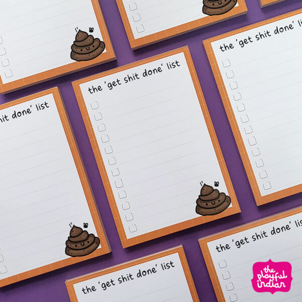 The Get Shit Done List - A6 Memo pad / Listpad / Notepad