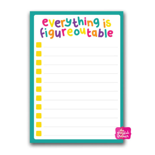 Everything is Figureoutable – A6 Memo pad / Listpad / Notepad