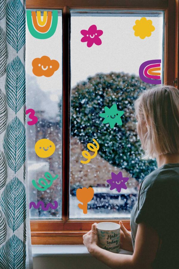 Colourful Shapes Window Decals