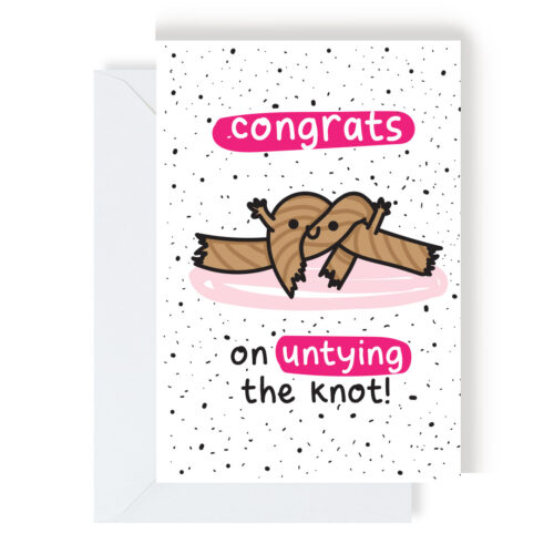 Congrats On Untying The Knot Divorce Card