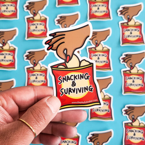 Snacking & Surviving Vinyl Sticker