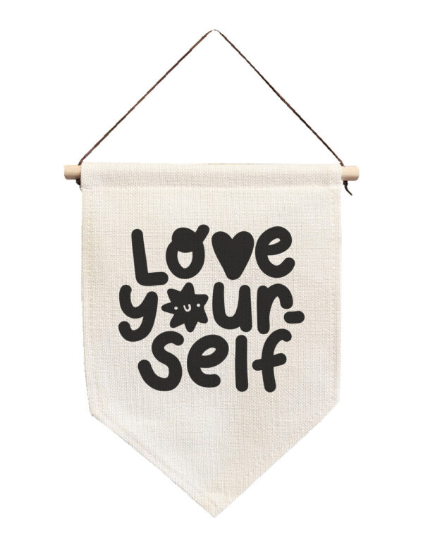 Love Yourself Linen Hanging Pennant