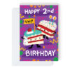 Happy 2nd Birthday Kids Age Greeting Card