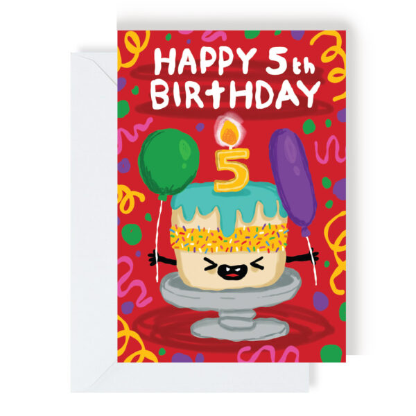 Happy 5th Birthday Kids Age Greeting Card