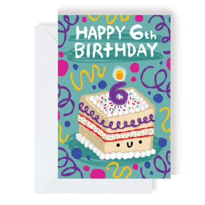 Happy 6th Birthday Kids Age Greeting Card