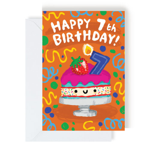 Happy 7th Birthday Kids Age Greeting Card
