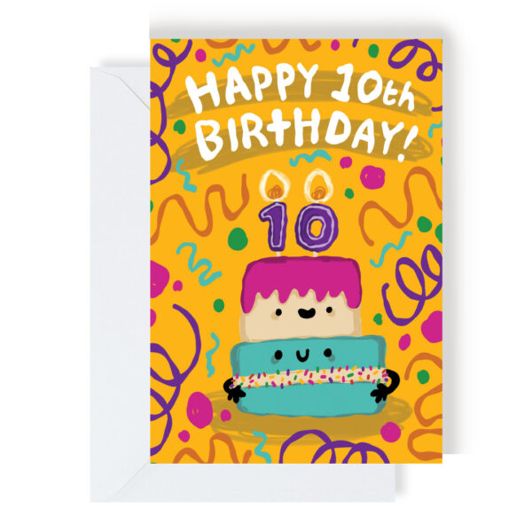 Happy 10th Birthday Kids Age Greeting Card
