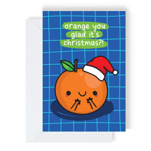 Funny Orange Christmas Greeting Card