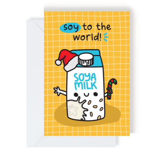 Soy To The World Christmas Greeting Card