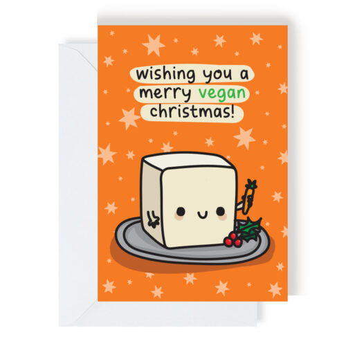 Vegan Christmas Christmas Greeting Card