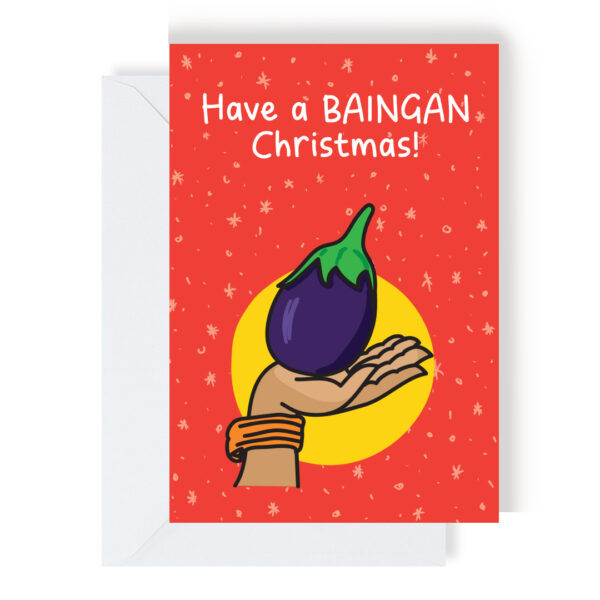 Have A Baingan Christmas Indian Christmas Greeting Card