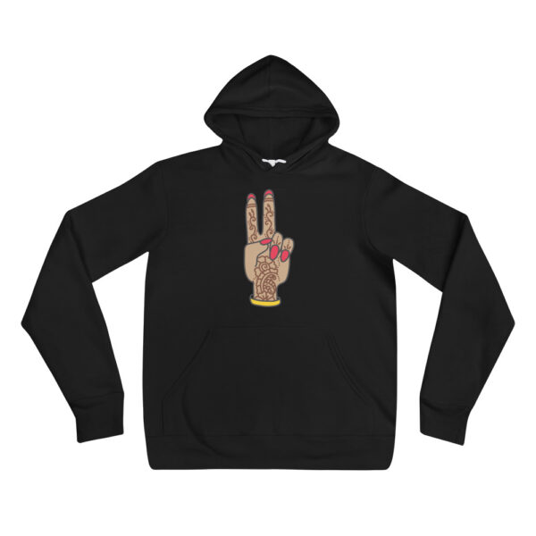 Peace Mendhi Hand Unisex hoodie - Image 5